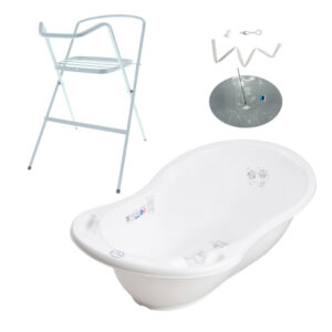 Baignoire bébé thermomètre    Blanc   Owls 86 cm + Pied + Tuyau