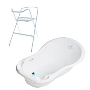 Baignoire bébé thermomètre    Blanc   Lapin 102 cm + Pied