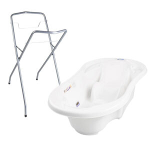 Baignoire bébé avec réducteur intégré    Blanc   + Pied