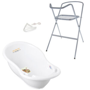 Baignoire bébé thermomètre    Blanc   Biche 86 cm + Pied + Tuyau
