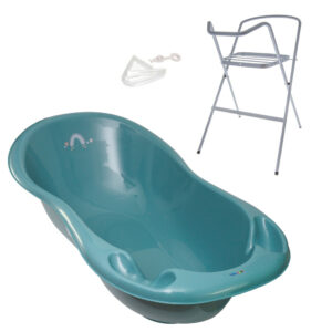 Baignoire bébé thermomètre    Vert viride   Météo 102 cm + Pied + Tuyau