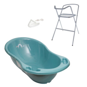 Baignoire bébé thermomètre    Vert viride   Météo 86 cm + Pied + Tuyau