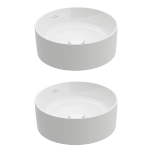 Lot de deux vasques à poser rondes VILLEROY ET BOCH Collaro Blanc CeramicPlus