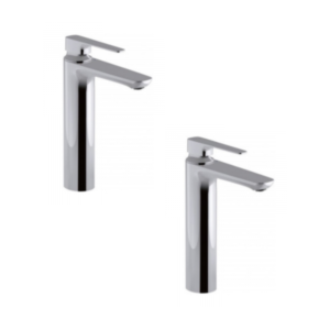 Lot de 2 mitigeurs lavabo haut JACOB DELAFON Aleo+ sans vidage chromés