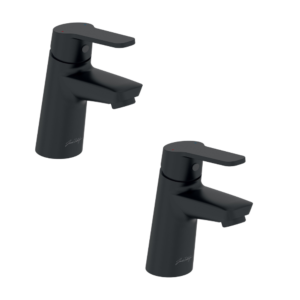 Lot de 2 mitigeurs lavabo JACOB DELAFON Aimé avec vidage noir