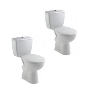 JACOB DELAFON Lot de 2 WC à poser Eolia + abattant