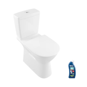 WC à poser PMR sans bride VILLEROY ET BOCH O.novo avec abattant + nettoyant
