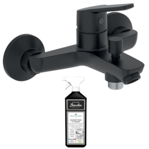 Mitigeur bain douche mural JACOB DELAFON Aimé noir + nettoyant