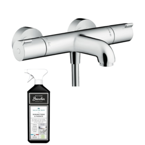 Mitigeur bain douche thermostatique HANSGROHE Ecostat 1001 CL chromé + nettoyant Briochin