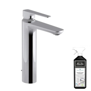 Mitigeur lavabo haut JACOB DELAFON Aleo+ avec vidage + nettoyant Briochin