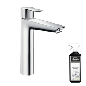 Mitigeur lavabo haut JACOB DELAFON Aleo+ sans vidage + nettoyant Briochin