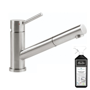 Robinet cuisine rabattable VILLEROY ET BOCH Como Shower window Inox + nettoyant