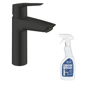 Mitigeur lavabo GROHE Start noir M + nettoyant GrohClean