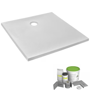 Pack receveur de douche 80 x 80 JACOB DELAFON Ipso carré blanc + Kit d’étanchéité WEDI
