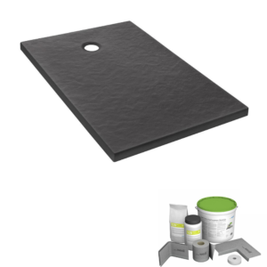 Pack receveur de douche 120 x 90 JACOB DELAFON Ipso rectangle gris anthracite + Kit d’étanchéité WEDI
