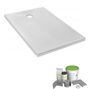 Pack receveur de douche 100 x 80 JACOB DELAFON Ipso rectangle blanc + Kit d’étanchéité WEDI