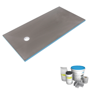 Receveur de douche à carreler 200 x 100 WEDI Fundo Primo rectangle écoulement excentré + kit d’étancheité