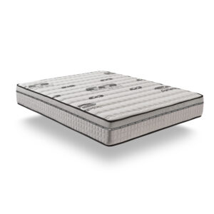 Matelas Visco-carbone à ressorts ensachés – Technologie Hybride, Mémoire de forme HR, Blue Latex – 24 cm
