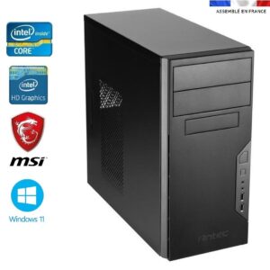PC Bureau intel I7-12700 – 32GO RAM – SSD 1000GO + HDD 2000GO – WIFI – Antec VSK – Windows 11