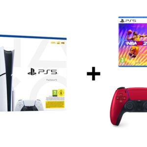 PS5 SLIM Standard + DualSense Deep Earth Volcanic Red¬†+ NBA 2K24 (PS5)