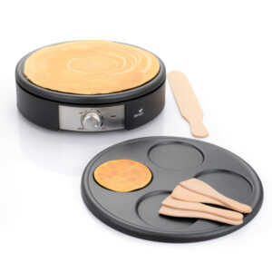 SENYA Crêpière électrique 2 plaques en fonte – Crêpe Time