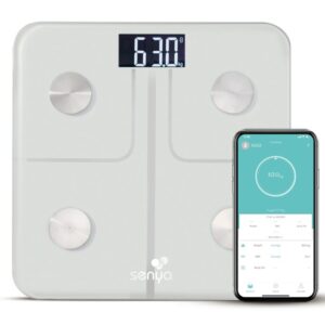 SENYA Pèse personne blanche impédancemètre connecté ‚Äì Smart Body