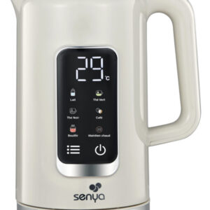 SENYA Bouilloire électrique programmable crème 1.7L – 5 programmes de température SYBF-K043C