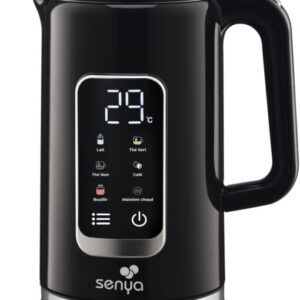SENYA Bouilloire électrique programmable noire 1.7L – 5 programmes de température SYBF-K043C