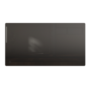 Radiateur électrique fixe à inertie sèche céramique fa√ßade en verre 2000W Bestherm IRIS horizontal noir