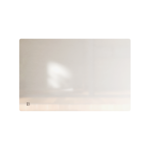 Radiateur électrique fixe à inertie sèche céramique fa√ßade en verre 1500W Bestherm IRIS horizontal blanc