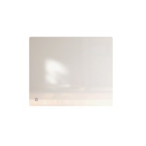 Radiateur électrique fixe à inertie sèche céramique fa√ßade en verre 1000W Bestherm IRIS horizontal blanc