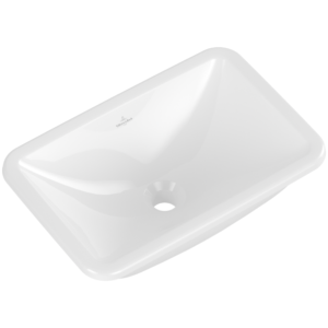 Vasque 51 x 34 rectangle à poser VILLEROY ET BOCH Loop & Friends TitanCeram blanche sans trop plein