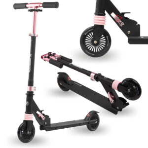 Trottinette Enfant Pliable amortisseurs Trottinette Enfant Pliable, 2 Roues avec Amortisseurs, Guidon Réglable, Roues en Caoutchouc 125 mm