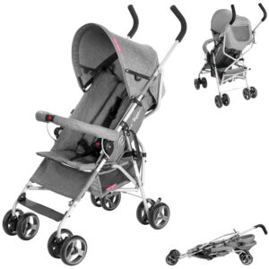 Poussette Canne, Super légère Moby-System, Poussette Bébé jusqu‚Äôà 14kg, Dossier Réglable, Double Roues Pivotantes en Mousse, Pliable avec Pare-soleil