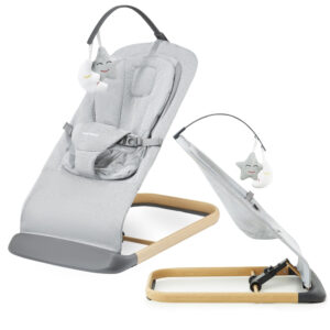 Transat bébé Chaise à Bascule Réglable 3 Positions jusqu’à 9 kg, Avec Arceau amovible avec peluches, Ceinture, Antidérapant chaise longue Bébé