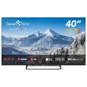 Smart Tech TV LED Full HD 40′ (100 cm) Smart TV Web OS-40FW01V- Netflix, Prime Video, 3xHDMI – 2xUSB -Dolby Audio