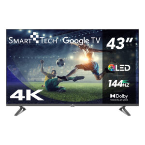 Smart Tech TV QLED 144Hz 4K UHD 43′ (109 cm) 43QG04G Google TV- 4xHDMI – 2xUSB – Dolby Vision – Dolby Atmos-HDMI 2.1