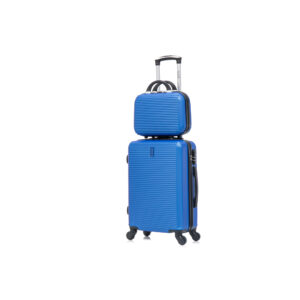 CELIMS ‚Äì Valise Cabine + Vanity  Bagage Cabine + Vanity  Taille 55cm 10kg  Serrure intégré  ABS  4 Roulettes 360  Bleu