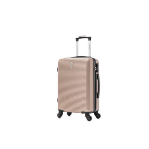 CELIMS ‚Äì Valise Cabine  Bagage Cabine  Taille 55cm 10kg  Serrure intégré  ABS  4 Roulettes 360  Champagne