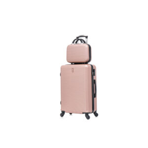 CELIMS ‚Äì Valise Grande Taille + Vanity  Valise Grande + Vanity  Taille 75cm 23kg  Serrure intégré  ABS  4 Roulettes 360  Rose Gold