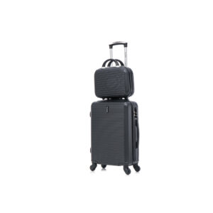 CELIMS ‚Äì Valise Cabine + Vanity Bagage Cabine + Vanity  Taille 55cm 10kg  Serrure intégré  ABS  4 Roulettes 360  Noir