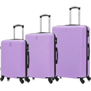 CELIMS ‚Äì Set Valise 3 Pièces  Valise Cabine + Valise Moyenne + Valise Grande  55cm + 65cm+ 75cm  Cadenas  Violet