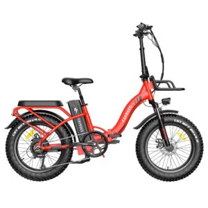 FAFREES F20 Max Vélo électrique 20 pouces Cadre pliable Rouge