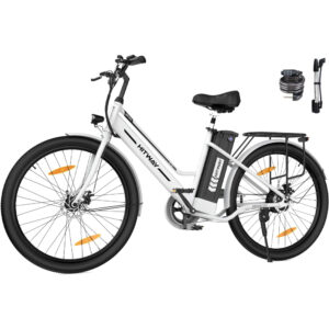 Vélo √âlectrique 26 Pouces – HITWAY – Moteur 250W – Batterie 36V/8,4Ah – Pédalage Assisté Blanc