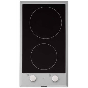 Table domino vitrocéramique 30cm 2 feux inox  – hdcc32200x – beko