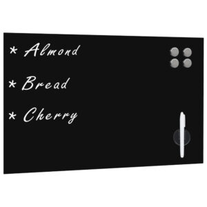 vidaXL Tableau noir magnétique mural Verre 50×30 cm
